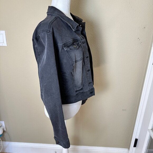 TILLY'S Ivy + Main Black Stretch Denim Jean Jacket Size Small - Picture 6 of 8